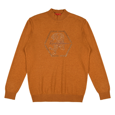 多工艺毛衣雷迪波尔羊毛半高领