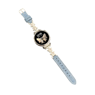 适用于华为智能gt6表带gt5pro手表女士新款WATCH4表带真皮gt3帆布牛仔荣耀4pro星星彩钻时尚夏季透气高级秋冬