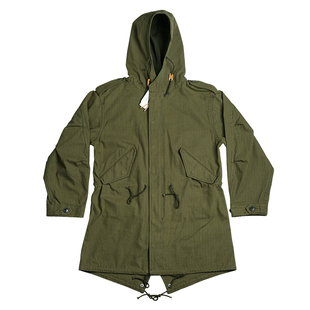 VINTAMERI新疆棉320G工装鱼骨纹M51风衣鱼尾派克大衣PARKA-SHELL