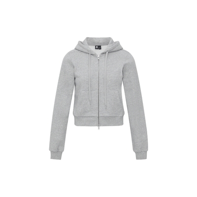 oneup短款连帽卫衣外套