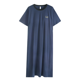 轩靓【带胸垫】睡裙女夏季纯棉短袖超长裙睡衣2026新款大码连衣裙