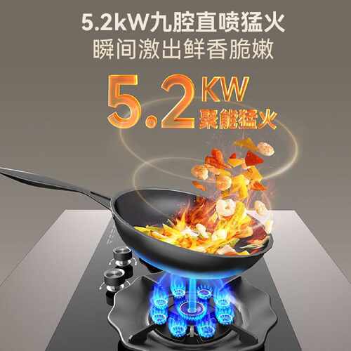 【荣事达】煤气灶双灶家用厨房台嵌两用煤气灶聚能猛火炉灶具70热
