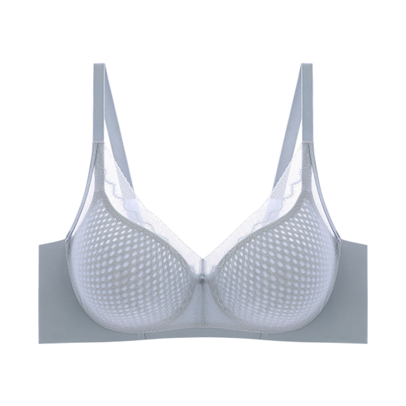 奥丽侬大胸显小粉底液隐形内衣轻薄透气无痕收副乳防下垂洞洞文胸