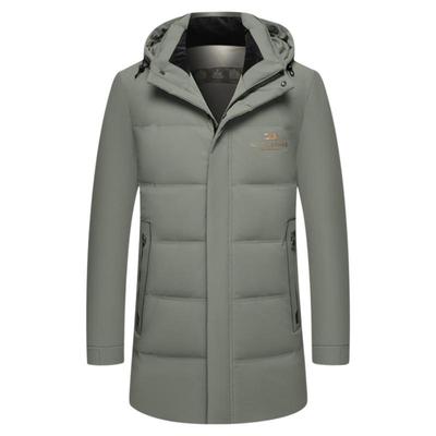 鹅绒羽绒服外套男中长款冬季新款