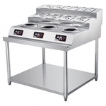 三眼小炒炉凹面三头商用电磁炉多头炒灶盖码饭浇头面饭店用电炒锅