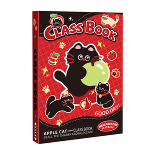 苹果小猫同学录2026年小学生六年级可爱萌宠高颜值活页本毕业纪念册女生通讯录高级感ins初中小众不撞款男孩