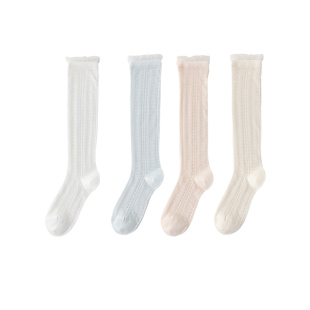 2026新款袜子女芭蕾风镂空爱心小腿袜春夏季堆堆袜薄款蕾丝花边袜