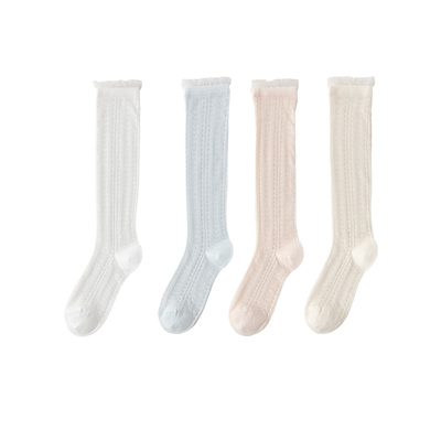 2026新款袜子女芭蕾风镂空爱心小腿袜春夏季堆堆袜薄款蕾丝花边袜