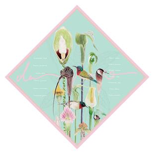 daparo yeung 达普罗日系森系少女蚕丝真丝方巾丝巾围巾文创礼物