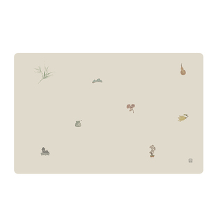 文艺范菖翠清赏画毡 彩绘毛毡垫桌垫书画垫子学生布书法桌布桌垫