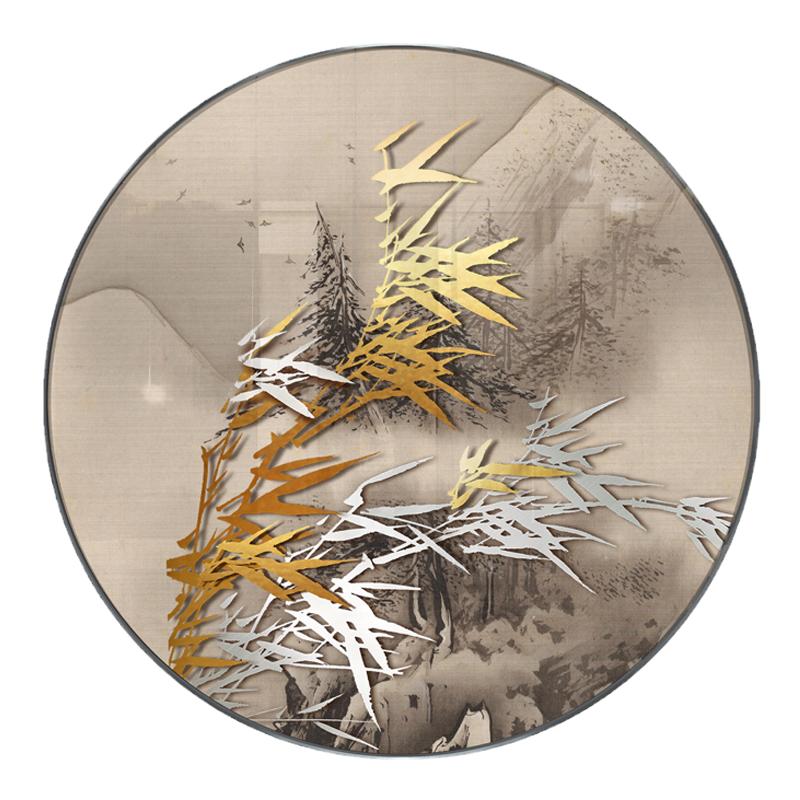 玄关书房中式立体竹报平安装饰画