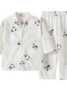 夏季柔软七分袖宽松家居服套装