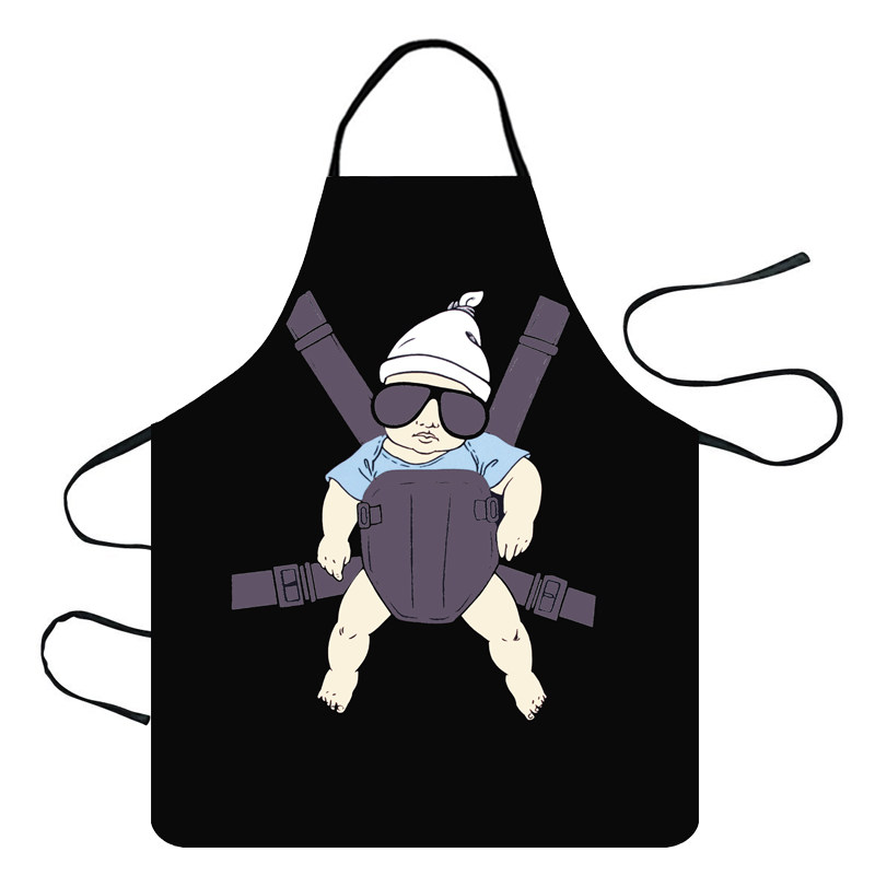 围裙厨房家用创意时尚罩衣女防水防油做饭工作服男餐饮店个性围腰