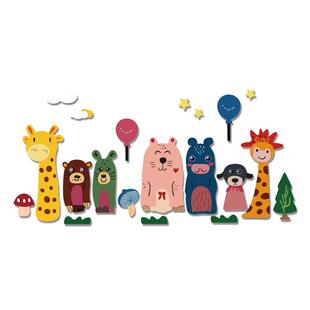 幼儿园墙面装饰托管班森林动物主题环创成品教室卡通儿童布置贴画