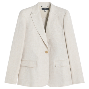 【春夏新降】Weekend MaxMara 26女装亚麻单排扣西装5041076206