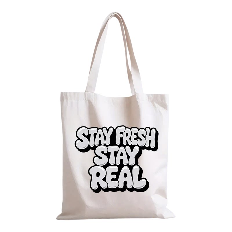 STAYREAL美式字母帆布包可水洗