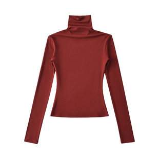 YoungGirlDay 纯欲基础款高领紧身显瘦弹力加绒打底衫长袖T恤上衣