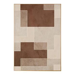 侘寂风沙发背景墙装饰画玄关棋盘格挂画美意式极简客厅复古落地画