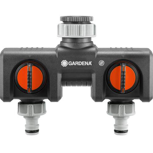 德国进口GARDENA嘉丁拿两路分水器水龙头三通型一分二带阀门接头