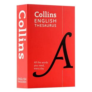 柯林斯英语同义词词典 英文原版 Collins English Thesaurus 同义词反义词字典 日常英语词汇 英英词典 进口英语书籍字典辞典