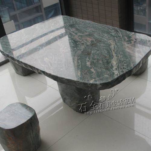 自然石桌石凳室内庭院园林户外花园圆桌华安玉九龙壁石雕雕花