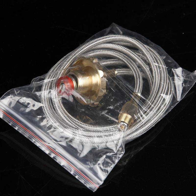 野营液化气充气管互充气罐求生充气接头扁转接气罐工具应急露营