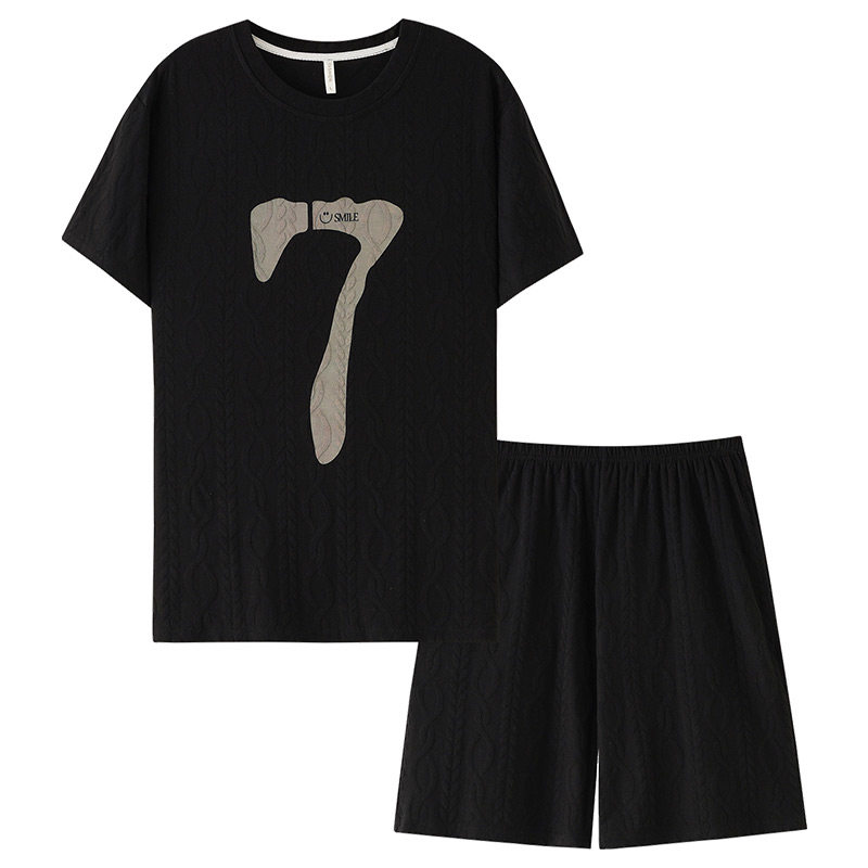 母女纯棉短袖大码夏季休闲家居服