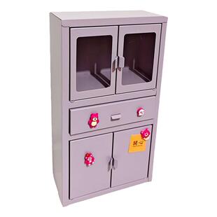 桌面迷你铁皮柜ins风小柜子小型娃娃展示柜收纳柜