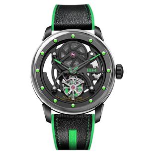 I&K理想骑士品牌太空站系列镂空全自动陀飞轮真皮表带男款十大