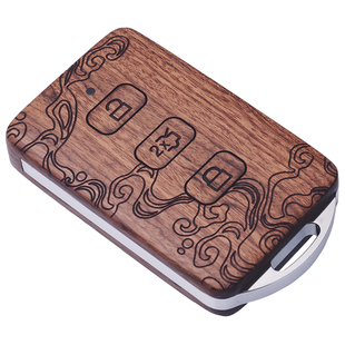 适用现代名图钥匙套朗动改装悦纳专用瑞纳汽车实木钥匙壳匙刻郎