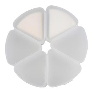 毛老师同款皮面三角粉扑收纳盒透明防尘小盒子便携扇形海绵分装盒