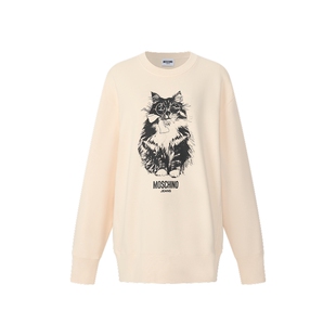 【季末】Moschino Jeans 26早春 女士宽松落肩动物印花T恤