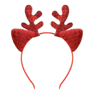 圣诞头饰圣诞节发箍儿童成人可爱装饰发卡发光饰品麋鹿角头箍发饰