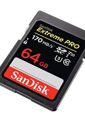 闪迪SD卡64G高速存储卡SDXC U3 633X 微单反数码相机内存卡200M/S