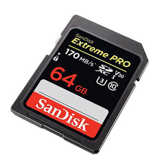 闪迪SD卡64G高速存储卡SDXC U3 633X 微单反数码相机内存卡200M/S