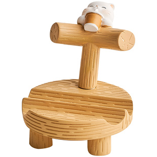 可爱治愈懒人手机桌面支架办公室摆件工位情绪稳定神器小礼物女生