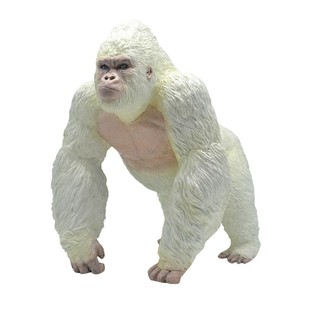 RECUR软胶仿真动物玩具白化山地大猩猩金刚模型儿童静态公仔摆件