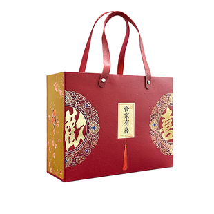 新款结婚抽屉式喜糖盒子婚礼手提喜糖盒空盒订婚伴手礼盒空盒大号