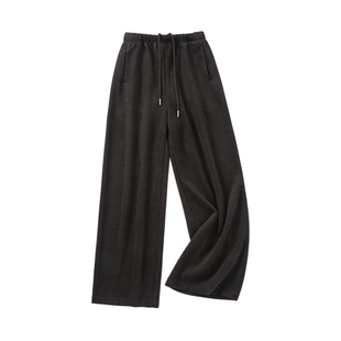 YANGLE_休闲裤女2025年冬季新款韩系慵懒松弛休闲宽松抽绳直筒裤