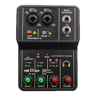 传声者专业迷你2路调音台电脑录音直播USB外置声卡免驱动混音器