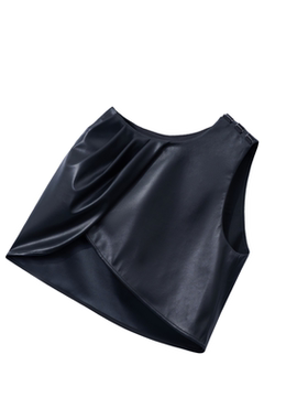 【新品】NATTAUP F系列男士皮质打褶风格外罩披肩外套光感设计感