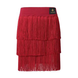 朵俏拉丁舞练功服春夏新款半身裙女流苏短裙舞蹈服成人专业演出服