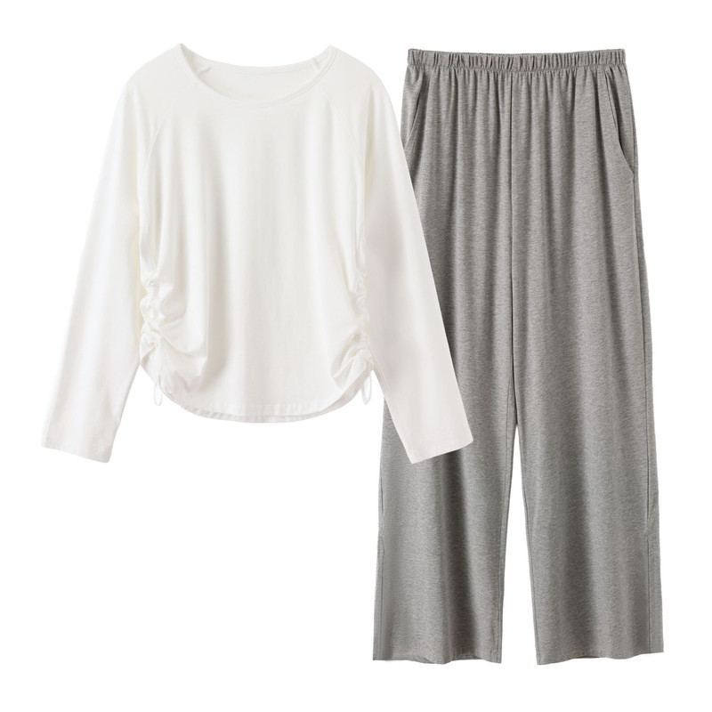 YWSHOME睡衣女针织家居服套装