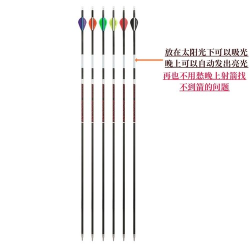 夜光纯碳箭3k复合弓碳支可户外箭比赛练习夜光曲射击碳发反弓纯箭