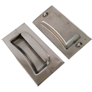不锈钢门抽手商用酒店厨房炉具配件抽屉隐形柜门暗装拉手掩盖门抽