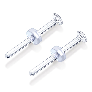 玻璃耳钉无铅养耳洞透明隐形耳棒鼻钉耳骨钉学生耳环饰品睡觉免摘