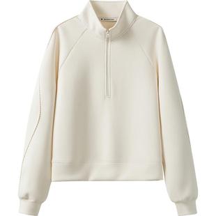 播商场同款拉链立领卫衣女25春季新款美式休闲宽松上衣BDS1VD1574