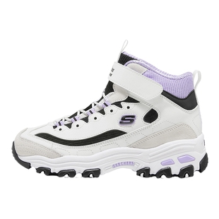 Skechers斯凯奇女童加绒保暖舒适高帮雪地靴老爹鞋 319255L/WBPR