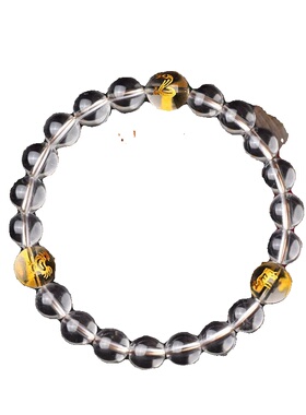 白水晶三合手串男女生肖