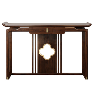 特价新中式玄关桌乌金木条案客厅入户门靠墙供桌玄关台实木玄关柜